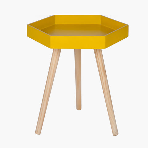 Halston Mustard Hexagon Table