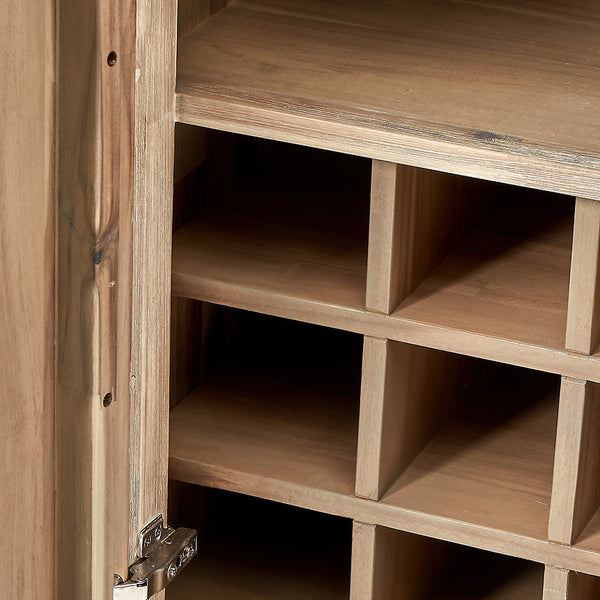 Marca Acacia Wood 2 Door Bar Cabinet