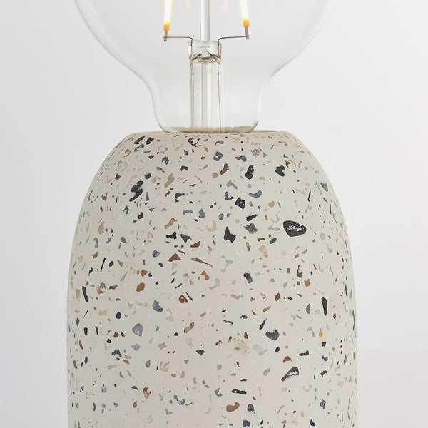 Terrazzo table lamp & bulb