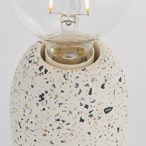 Terrazzo table lamp & bulb