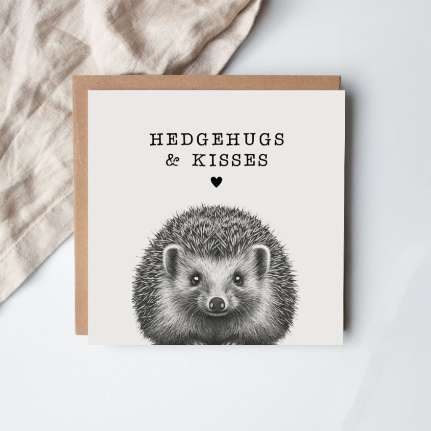 Hedgehogs & Kisses Greeting Card