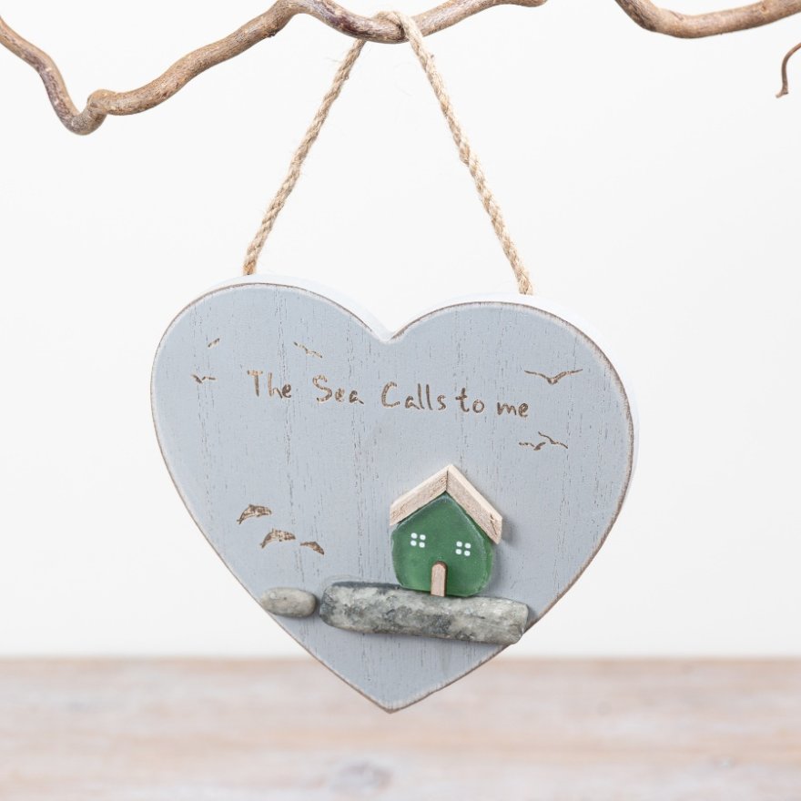 The Sea Calls To Me Heart Hanger | 15cm
