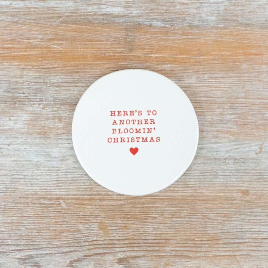 Here's To Another Blooming Christmas Coaster | 10cm