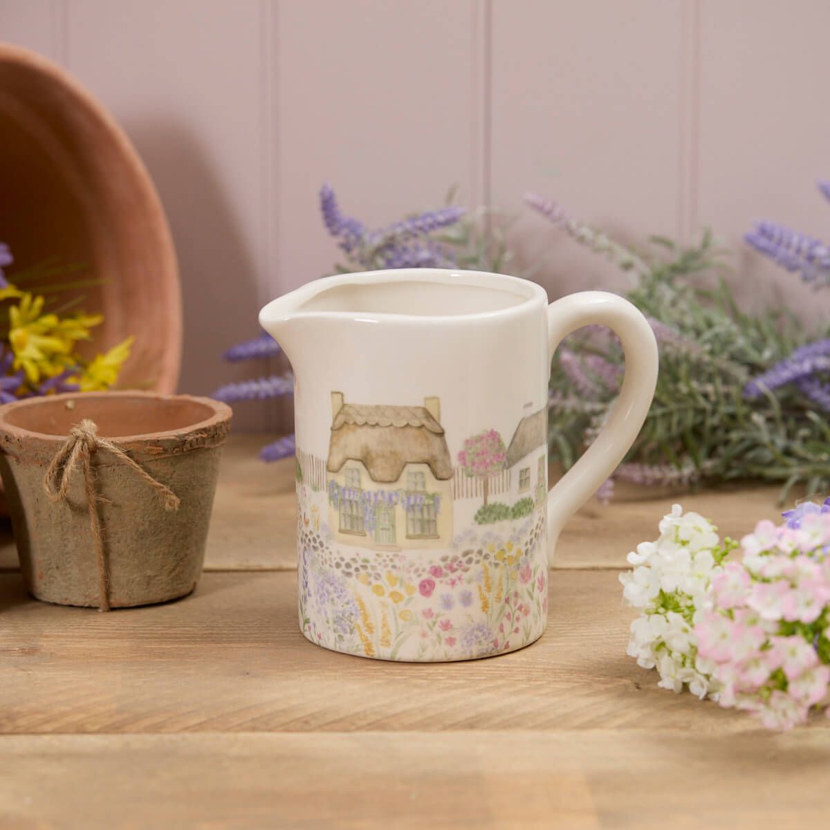 Ceramic Cottage Garden Thatched Cottage Jug
