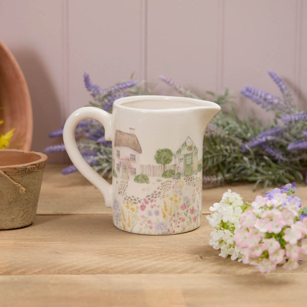 Ceramic Cottage Garden Thatched Cottage Jug