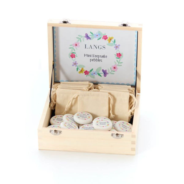Marble Floral Round Pebble Double Sided