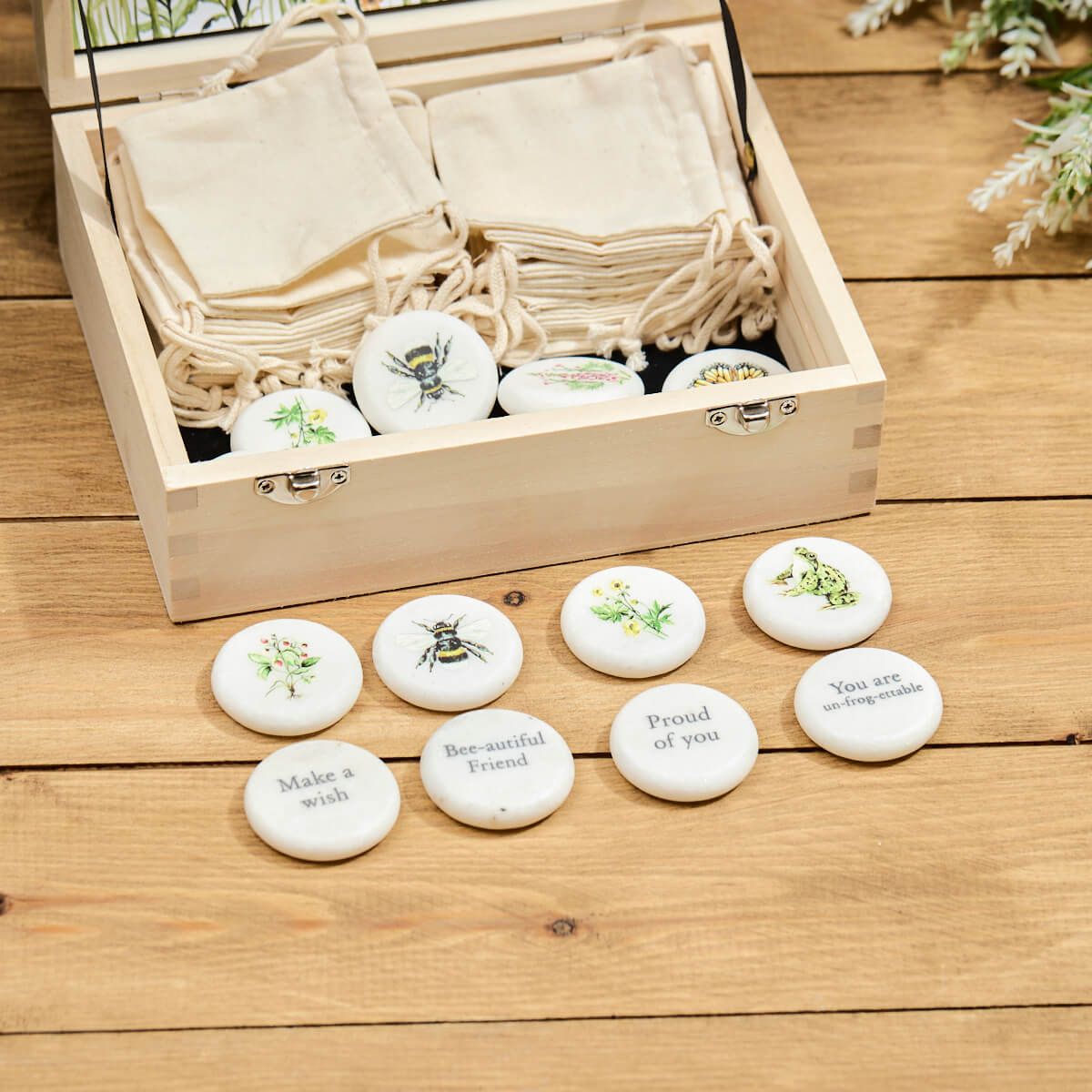Wildflower Keepsake Double Sided Pebble