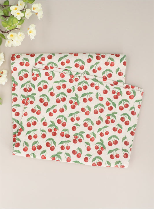 Cherries Fabric Table Runner