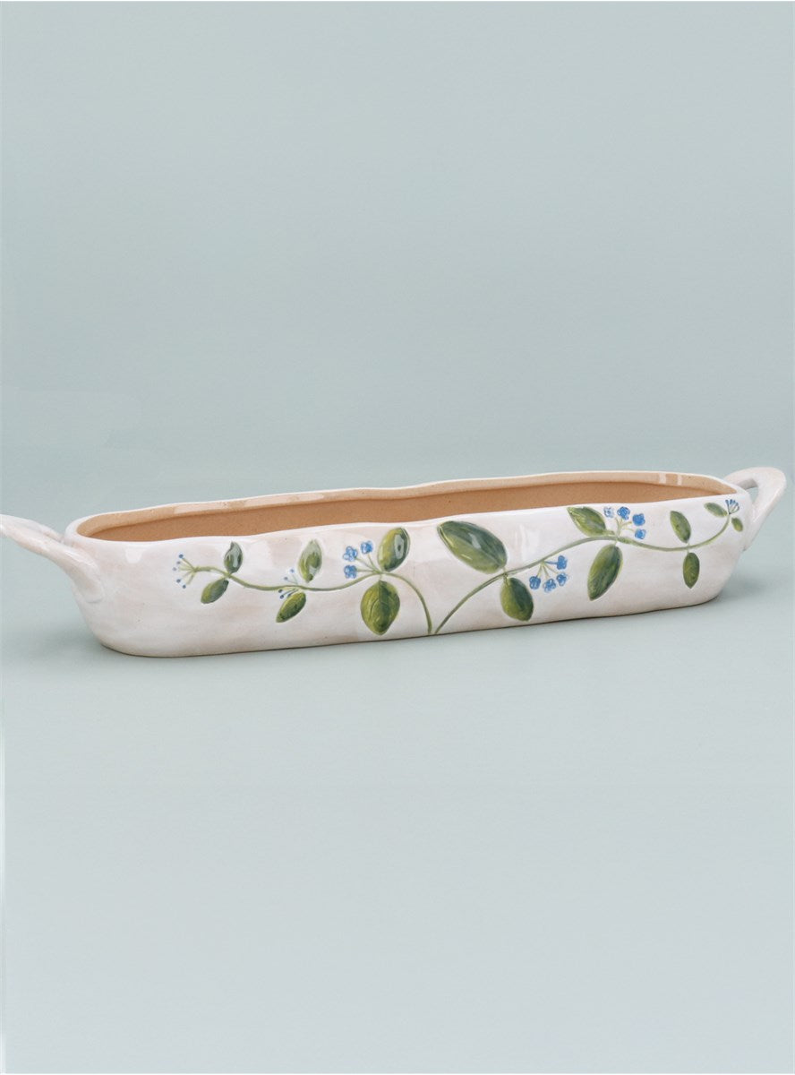 Stoneware Long Serving Dish Meadow