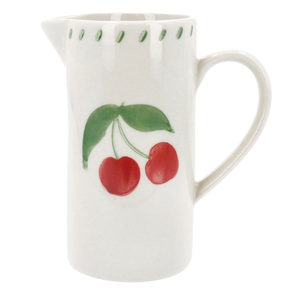 Cherry Hand Painted Stoneware Jug | Small