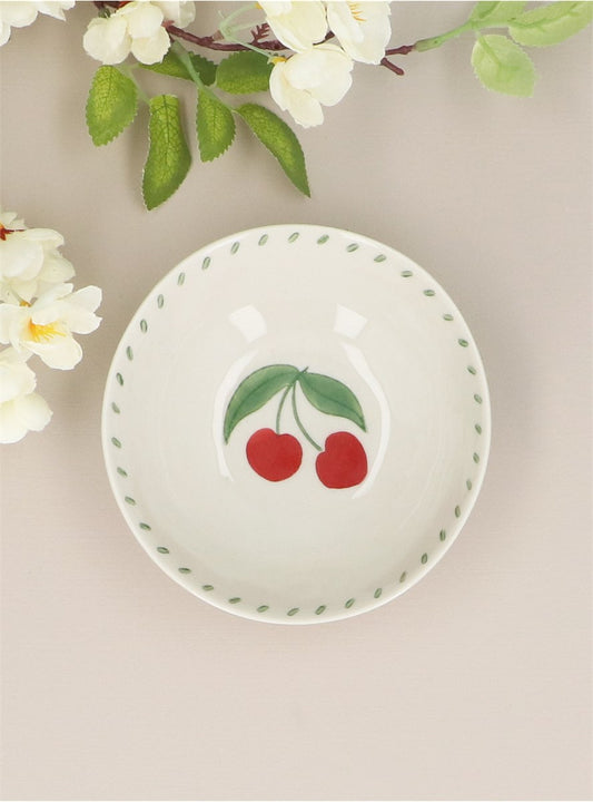 Cherry Hand Painted Stoneware Bowl | Sml