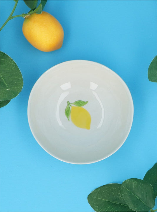 Lemon Handpainted Stoneware Mini Bowl