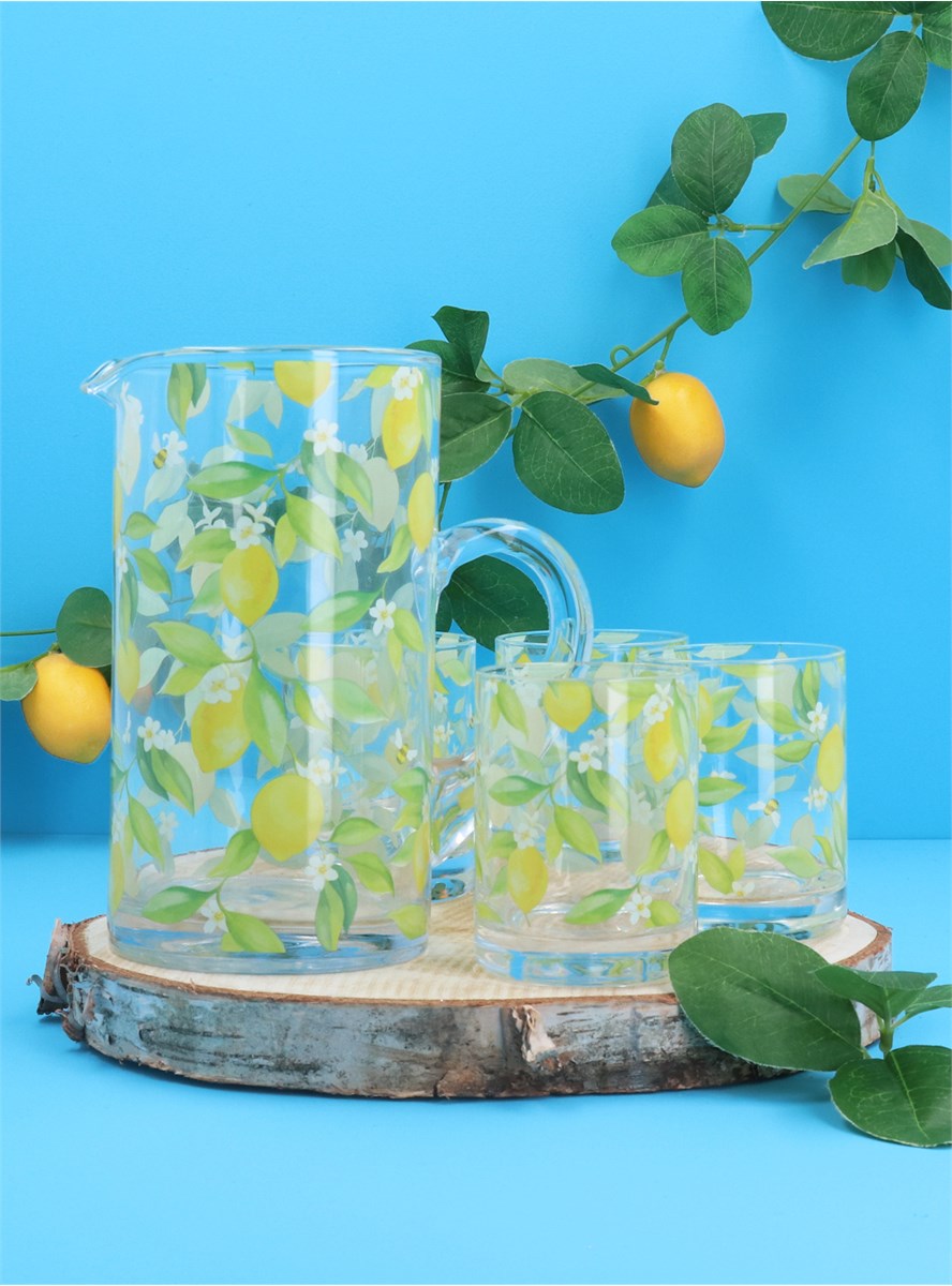 Lemon Glass Water Jug Lge