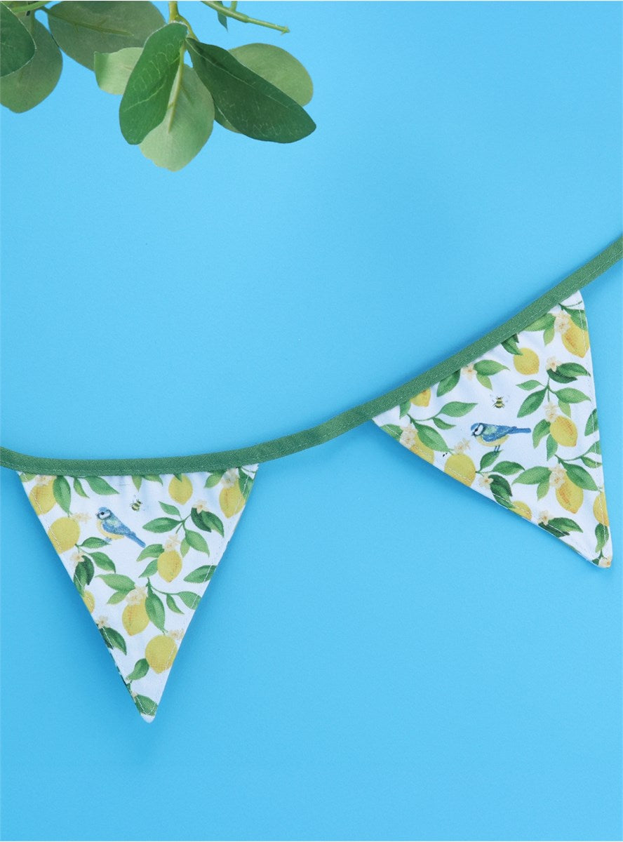 Lemons & Blue Tits Cotton Bunting