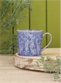 Country Flowers Blue Stoneware Mini Mug