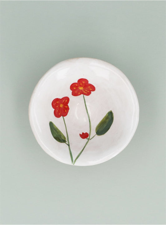 Snack Bowl | Meadow Red Flower