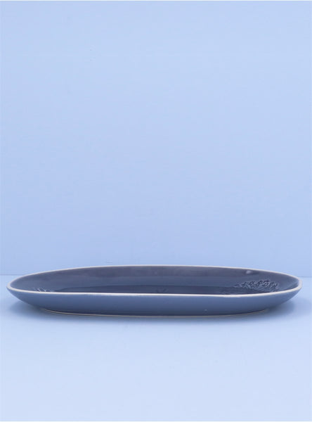 Blue Meadow | Stoneware Oval Plate