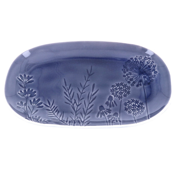 Blue Meadow | Stoneware Oval Plate