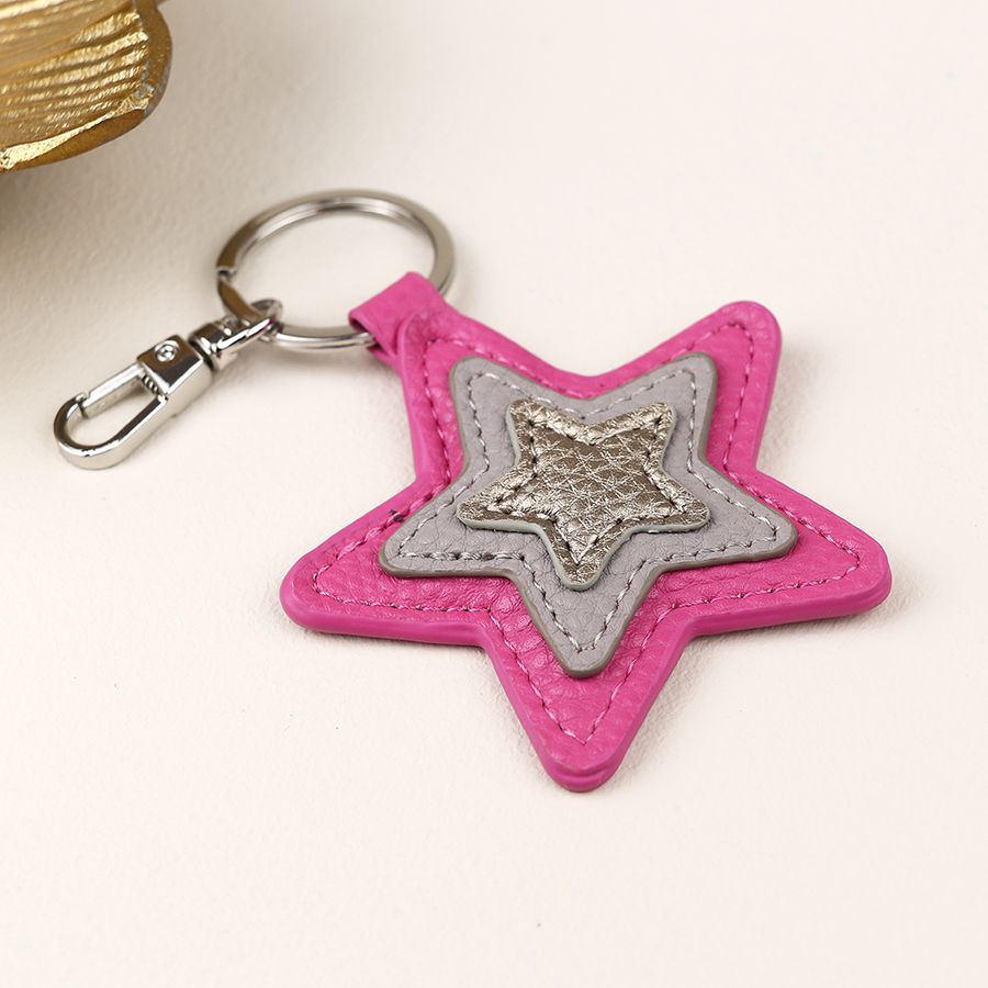 PINK MIX STAR KEYRING