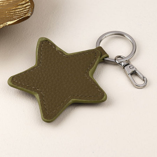 KHAKI MIX STAR KEYRING