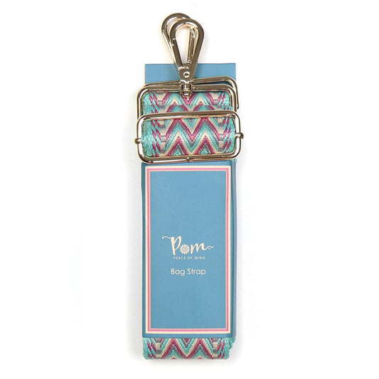 PASTEL COLOURED ZIG ZAG WOVEN INTERCHANGEABLE BAG STRAP
