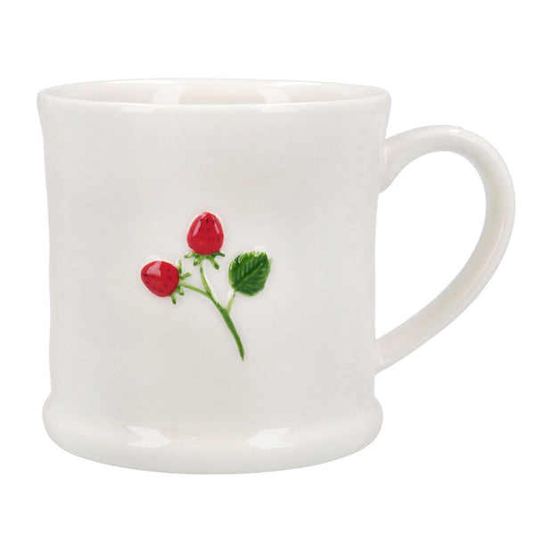 Embossed Strawberries | Stoneware Mini Mug