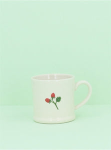 Embossed Strawberries | Stoneware Mini Mug