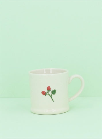 Embossed Strawberries | Stoneware Mini Mug