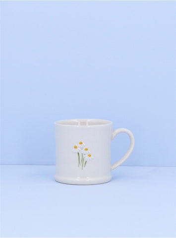 White Daisies | Stoneware Mini Mug