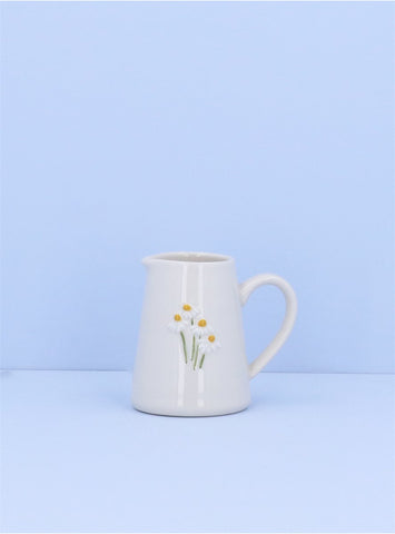White Daisies | Stoneware Mini Jug