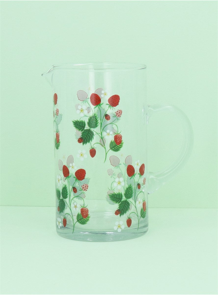 Strawberries | Glass Water Jug