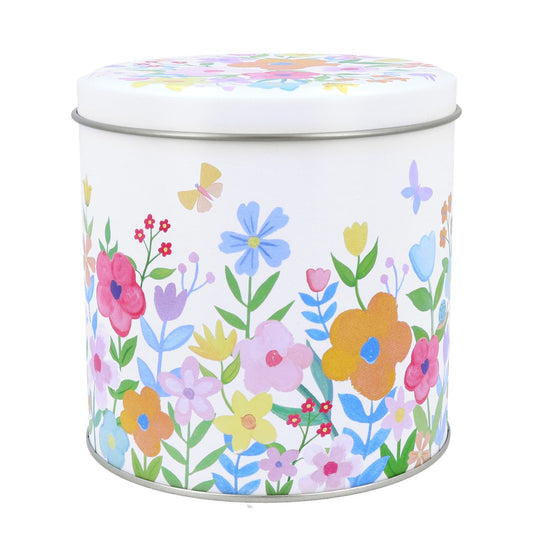 Pastel flowers chocolate tin