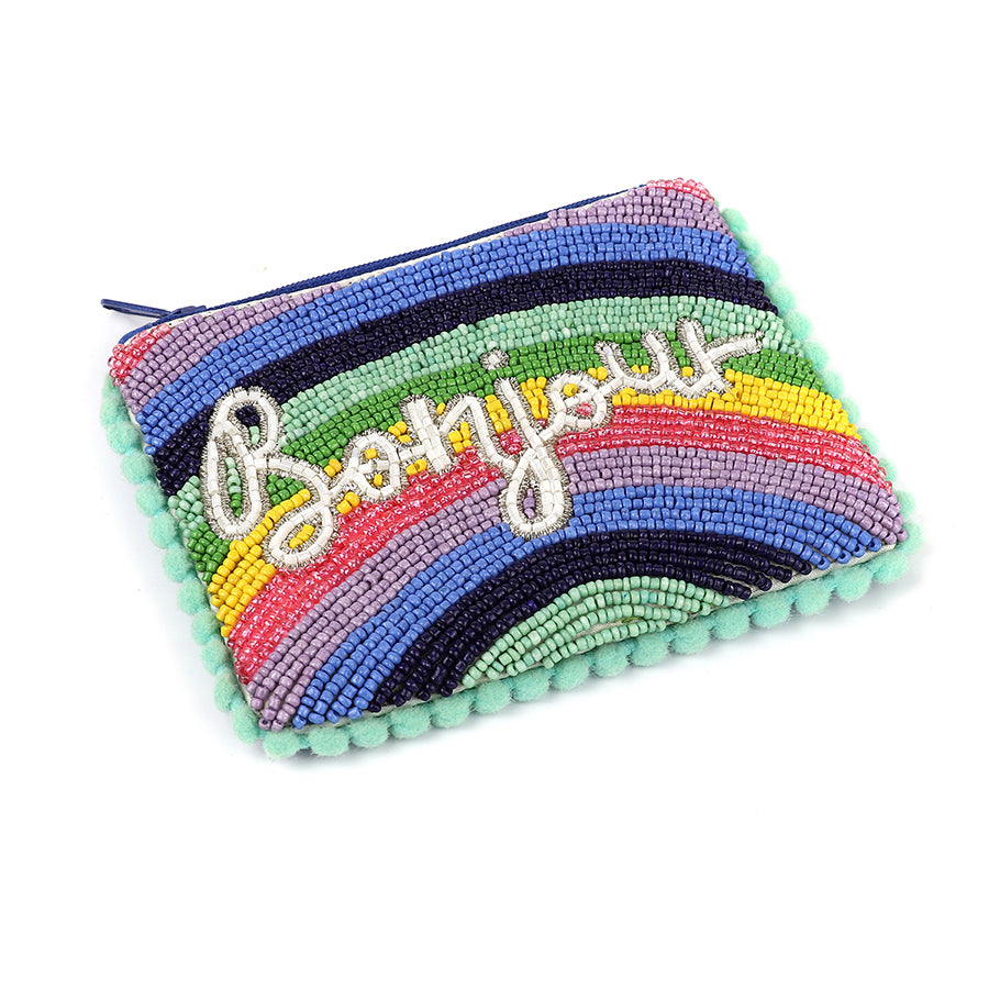 Bonjour Beaded Purse | Rainbow
