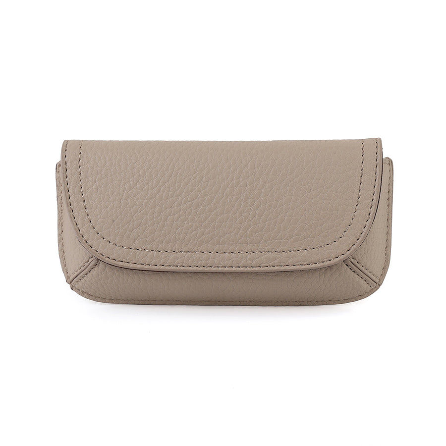Beige Vegan Leather Glasses Case