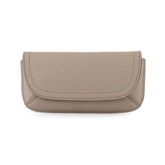 Beige Vegan Leather Glasses Case