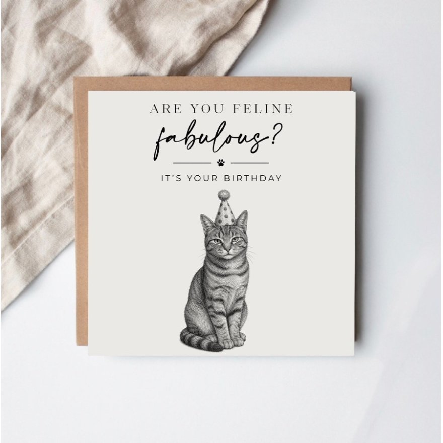 Feline Fabulous Greeting Card