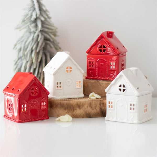 White Christmas Gingerbread House Wax Burner