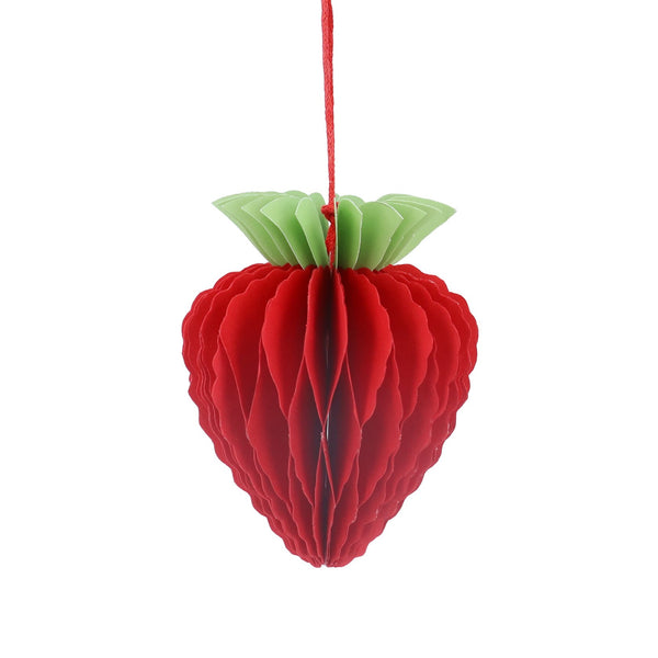 Honeycomb Strawberry | Paper Decoration | Small