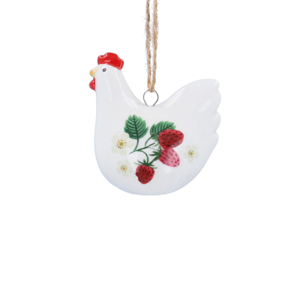 Strawberries Hen | Ceramic Decoration