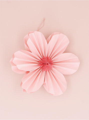 Pink Six Petal Flower | Paper Decoration | Lge