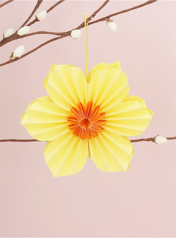Paper Decoration | Yellow Six Petal Flower
