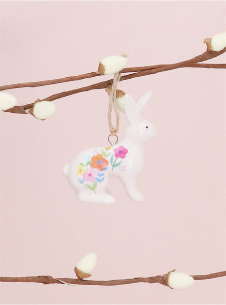 Pastel Flowers Bunny | Ceramic Decoration