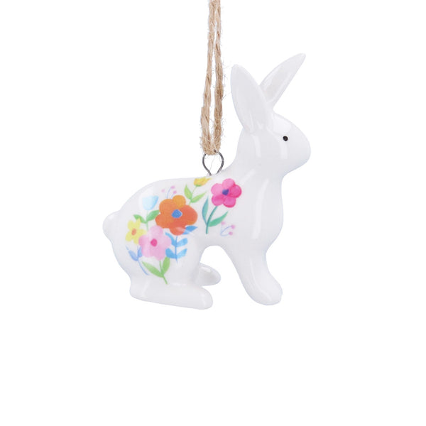 Pastel Flowers Bunny | Ceramic Decoration