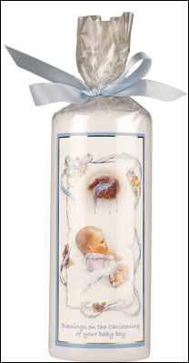 Christening Candle | Boy | Gift Wrapped