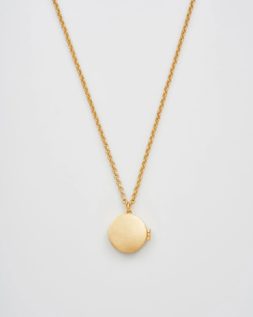 Gold Sun Locket Necklace