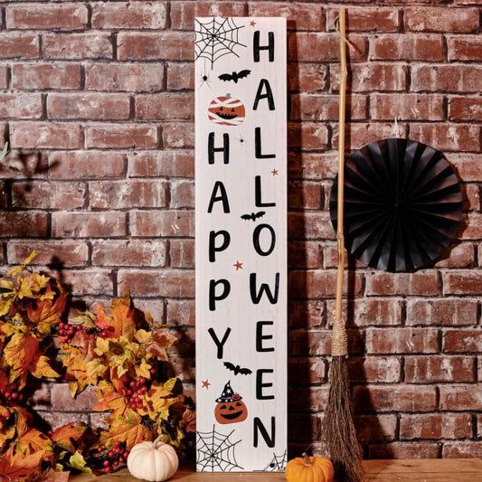Spooktacular Wood Happy Halloween Porch Sign