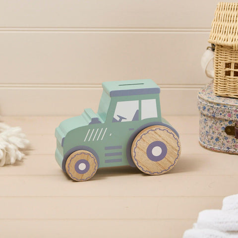 Mini Farm | Wood Tractor Money Box