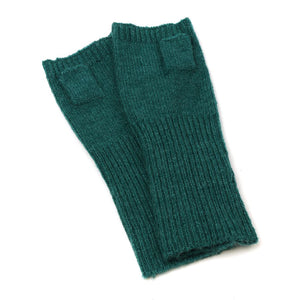 Jade Green Knitted Wrist Warmers