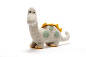 Large Organic Cotton Dinosaur Plush Toy Diplodocus | Grey