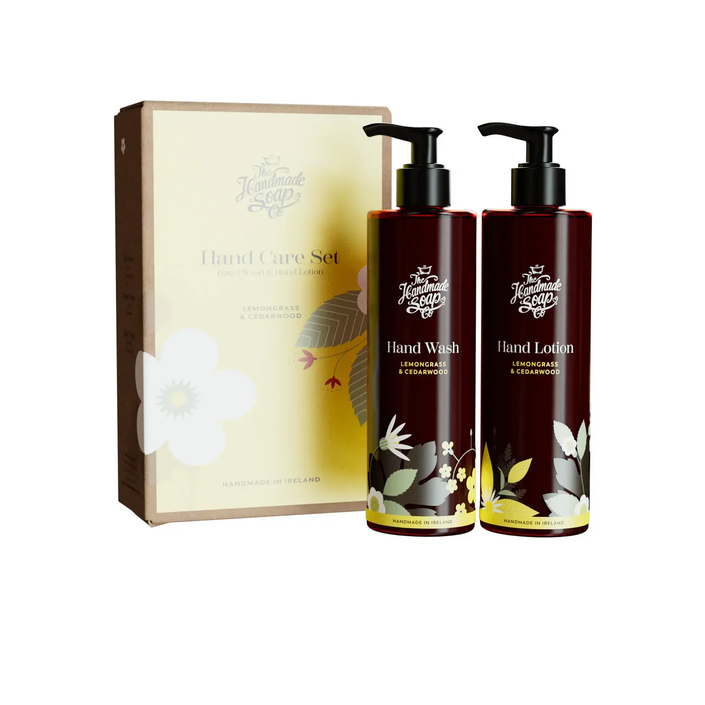 The Handmade Soap Company | Hand Wash & Lotion Set | Lemongrass & Cedarwood | 250ml x 2
